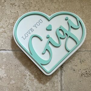 Heart Shaped 'Love You Gigi'  Decor